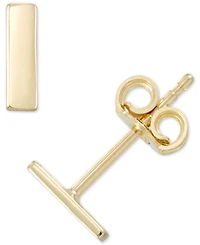 Initial Stud Earrings in 10k Gold