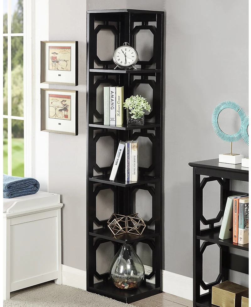 Omega 5 Tier Corner Bookcase