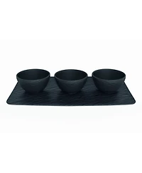 Villeroy & Boch Manufacture Rock Dip Bowls Tray Set, 4 Pieces