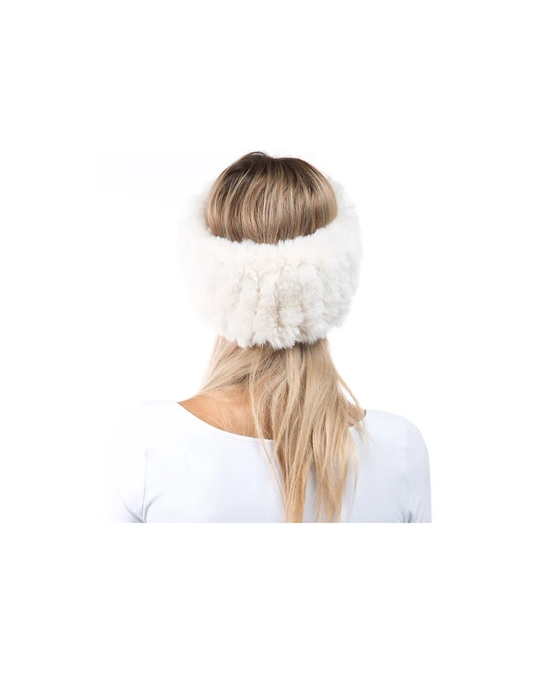 Marcus Adler Women's Plush Faux Fur Stretch Headband