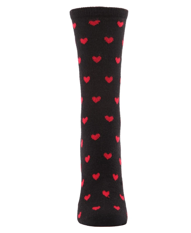 Hearts Cashmere Women's Crew Socks