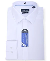 Nautica Mens Dress Shirt Regular Slim Fit