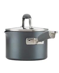 Anolon Advanced Home Hard-Anodized Nonstick Straining Saucepan, 2-Quart