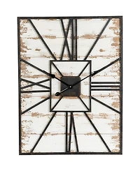 Glitzhome Oversized Farmhouse Wooden Wall Clock