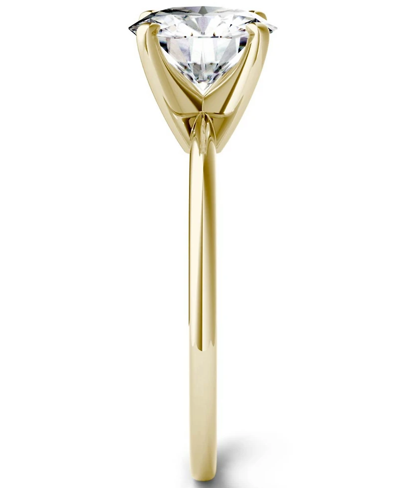 Charles & Colvard Moissanite Solitaire Ring (1 ct. t.w. Dew) 14k White Gold