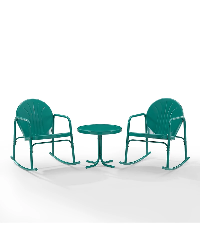 Griffith 3 Piece Outdoor Rocking Chair Set