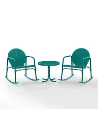 Griffith 3 Piece Outdoor Rocking Chair Set