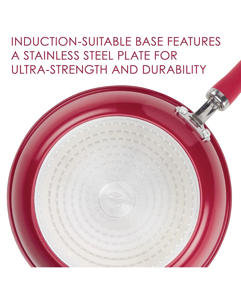 Rachael Ray Create Delicious Enameled Aluminum Nonstick 3-Qt. Steam Set