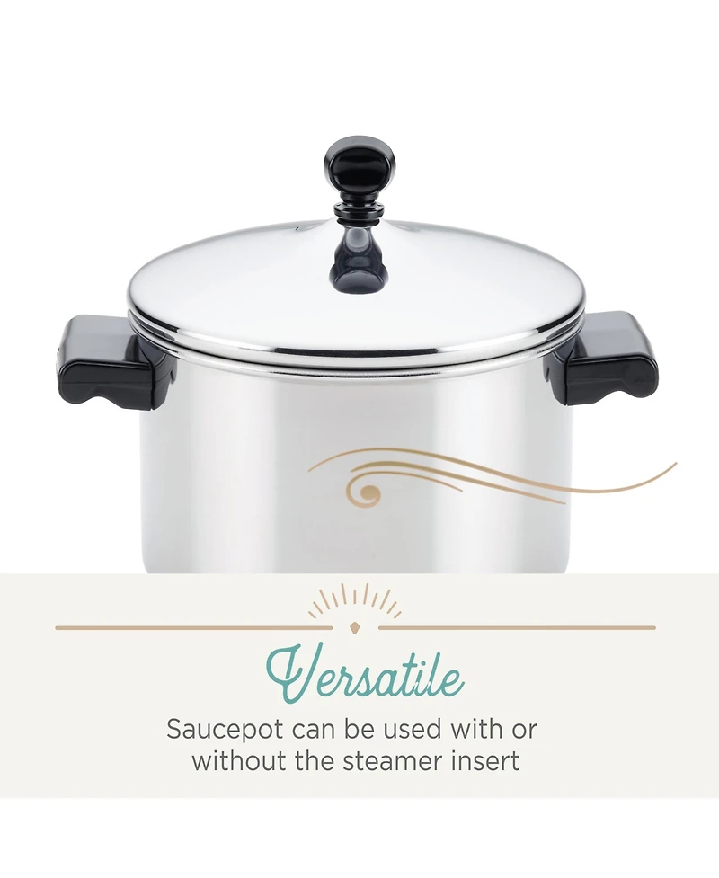 Farberware Classic Series Stainless Steel 4-Qt. Saucepot & Lid
