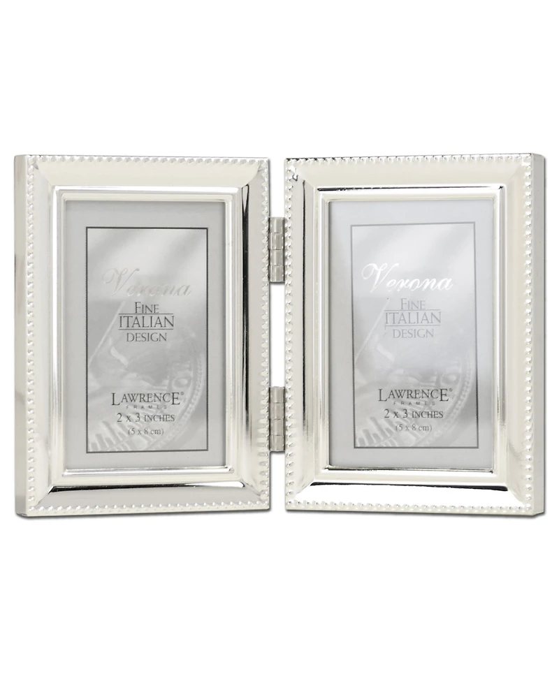 Metal Double Picture Frame with Inner Beading