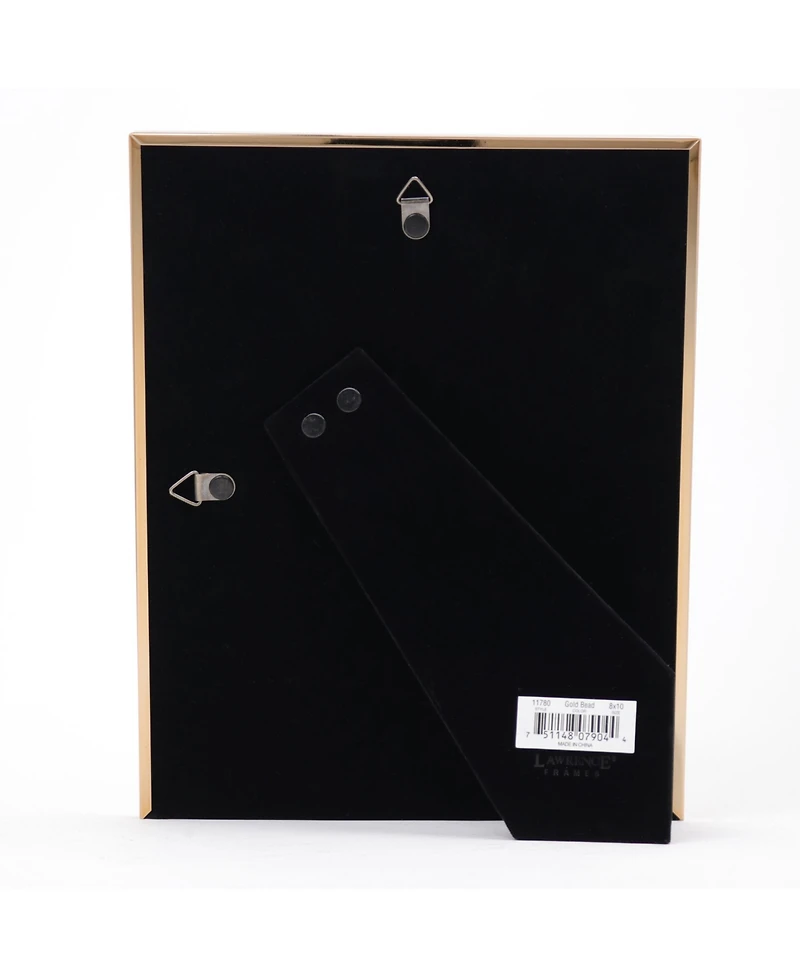 Polished Metal Picture Frame - Bead Border Design, 8" x 10"