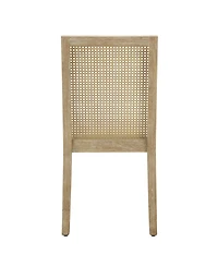 Madison Park Canteberry Farmhouse Solid Wood Cane-inset Dining Chair with Cushioned Seat, Set of 2