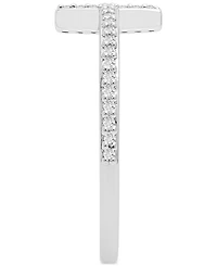 Wrapped Diamond East-West Cross Ring (1/8 ct. t.w.) 14k White or Yellow Gold, Created for Macy's