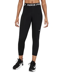 Nike Pro 365 Women's Mid-Rise Cropped Mesh Panel Leggings