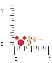 Disney Children's Cubic Zirconia Birthstone Mickey Mouse Stud Earrings 14k Gold