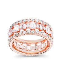 Cubic Zirconia Baguette and Round Eternity Ring