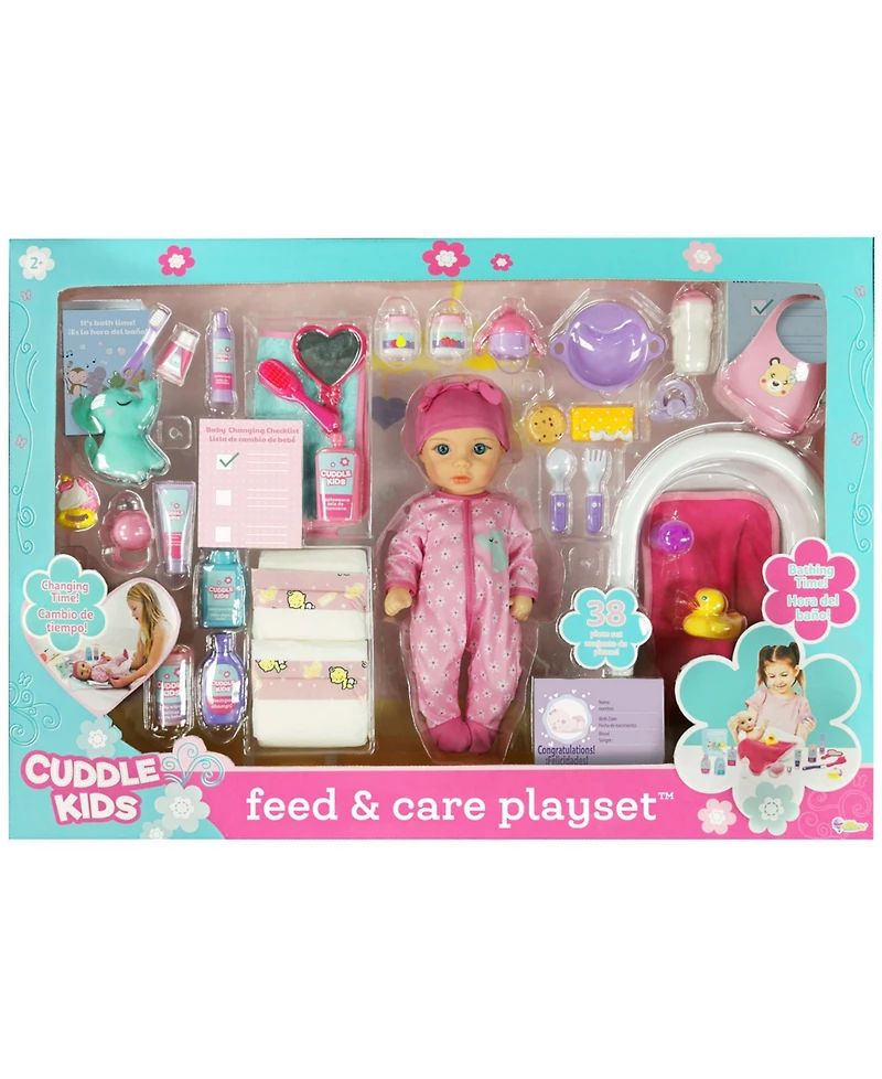 Little Darlings Baby Doll Feed and Care Deluxe Play Set