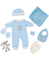 Tiny Treasures Toy Baby Doll with Layette Set