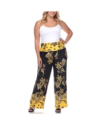 White Mark Plus Floral Paisley Printed Palazzo Pants