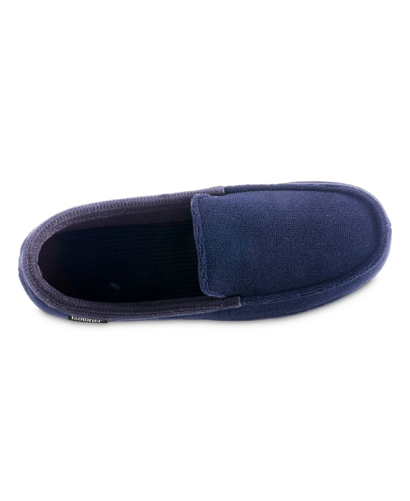 Isotoner Signature Men's Microterry and Waffle Travis Moccasin Slippers