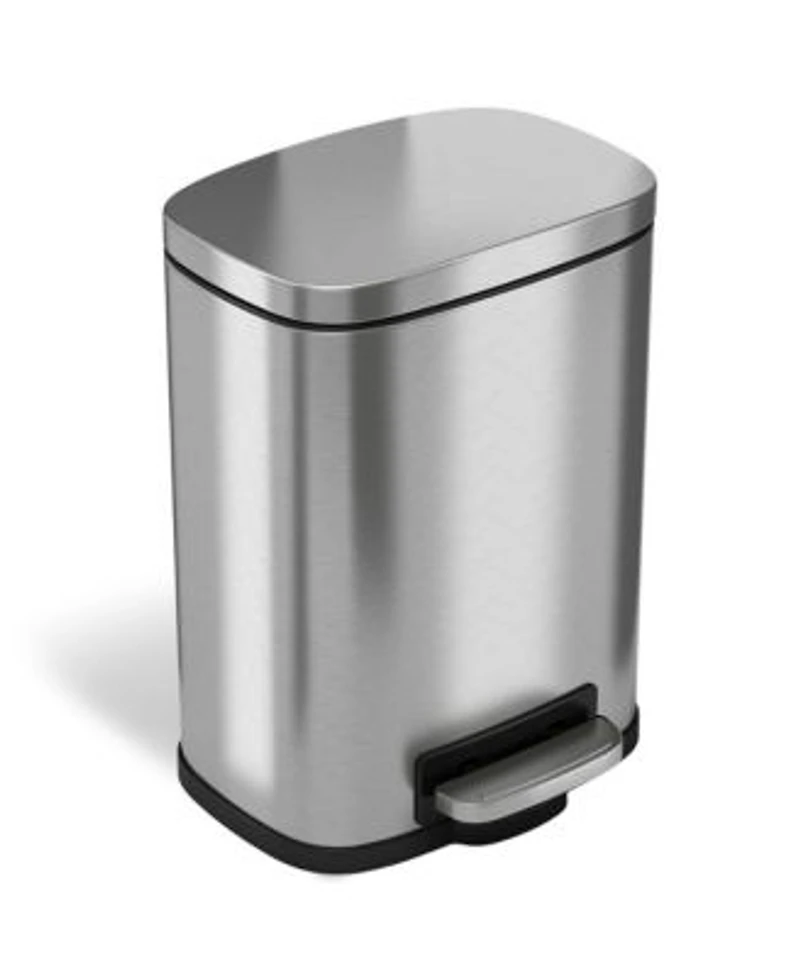 1.32 Gallon 5 Liter Stainless Steel Soft Step Trash Can With Odor Filter