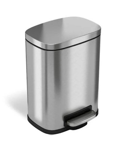 1.32 Gallon 5 Liter Stainless Steel Soft Step Trash Can With Odor Filter
