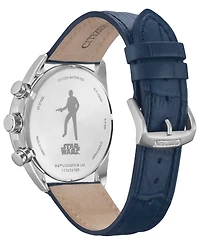 Star Wars by Citizen Millennium Falcon Blue Leather Strap Watch 44mm