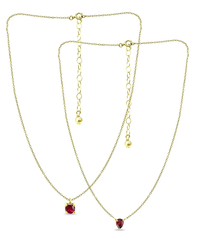 Giani Bernini Created Ruby Pendant Set, 2 Piece