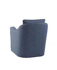 Madison Park Brianne Slub Weave Wide Seat Swivel Arm Chair