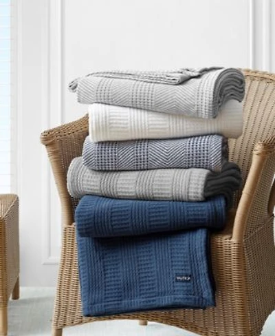 Nautica Rope Stripe Woven Cotton Blankets