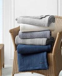 Nautica Rope Stripe Woven Cotton Blankets