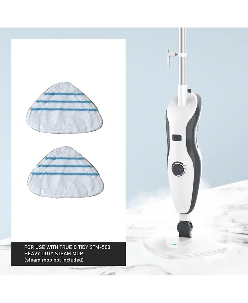 True & Tidy 2-piece Mop Pad Replacement for Stm-500 Steam Mop and Stm-700 Steam Mop and Handheld Steamer