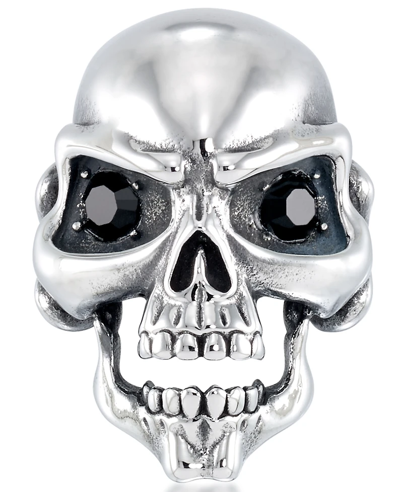 Andrew Charles by Andy Hilfiger Men's Cubic Zirconia Signature Skull Ring Stainless Steel