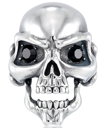 Andrew Charles by Andy Hilfiger Men's Cubic Zirconia Signature Skull Ring Stainless Steel