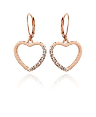 T Tahari Women's Pave Heart Drop Earring