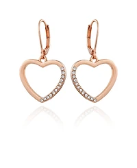T Tahari Women's Pave Heart Drop Earring