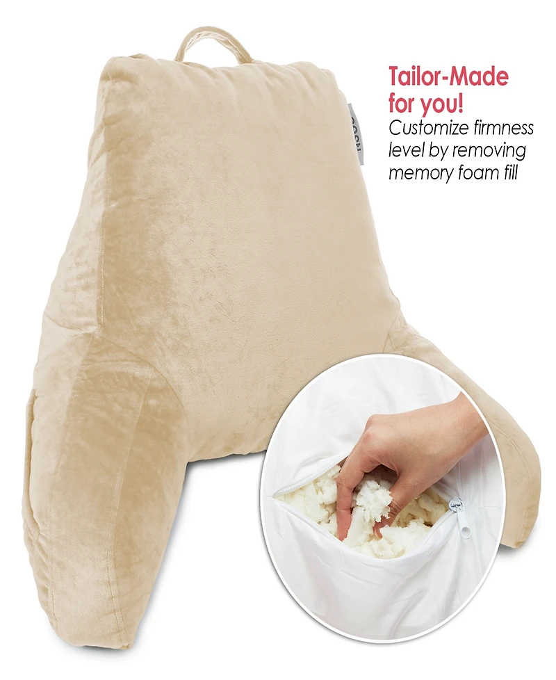 Nestl Shredded Memory Foam Reading Backrest Pillow, Medium