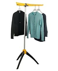 Homeitusa Foldable Clothes Drying Rack in Yellow - Portable Garment Drying Rack - Foldable Clothing Rack for Drying Clothes