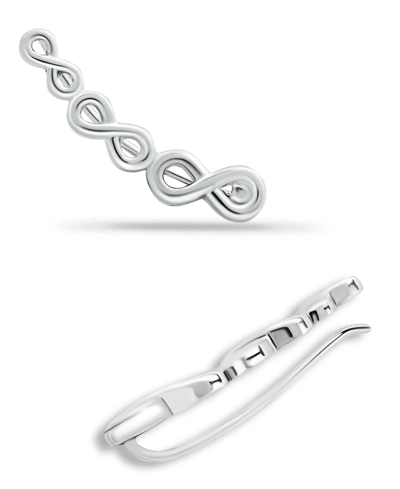 Giani Bernini Infinity Ear Crawler Earrings in 18k Gold Over Sterling Silver or Sterling Silver