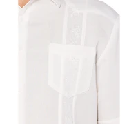 Cubavera Short-Sleeve Embroidered Guayabera Shirt