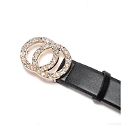 I.n.c. International Concepts Double-Circle Rhinestone Belt, Created for Macy's