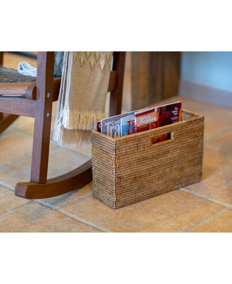 Artifacts Trading Company Rattan Rectangular Magazine Holder