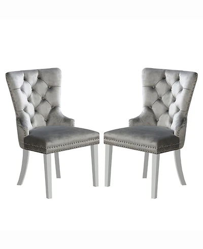 Furniture of America Brindabella Tufted Chairs, Set of 2