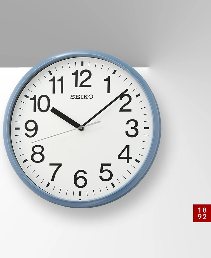 Seiko Classic Light Blue Office Clock