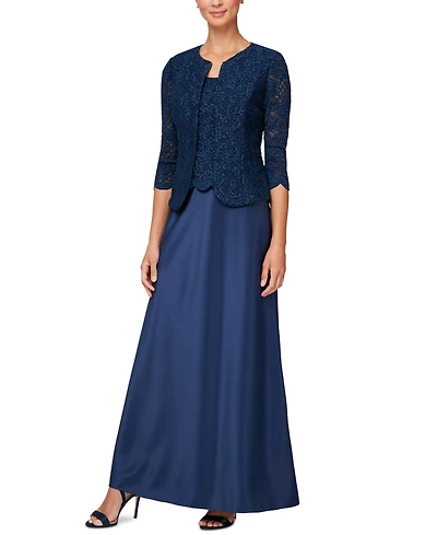 Alex Evenings Petite Lace Dress and Jacket