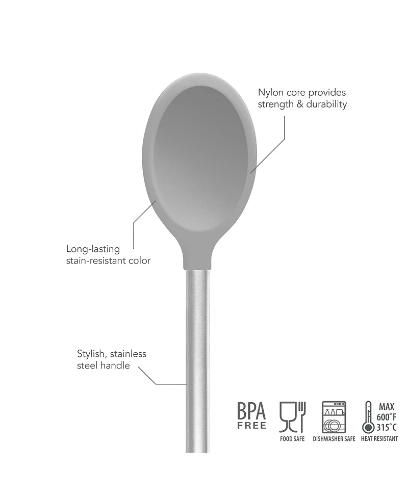 Tovolo Silicone Mixing Spoon With Stainless Steel Handle