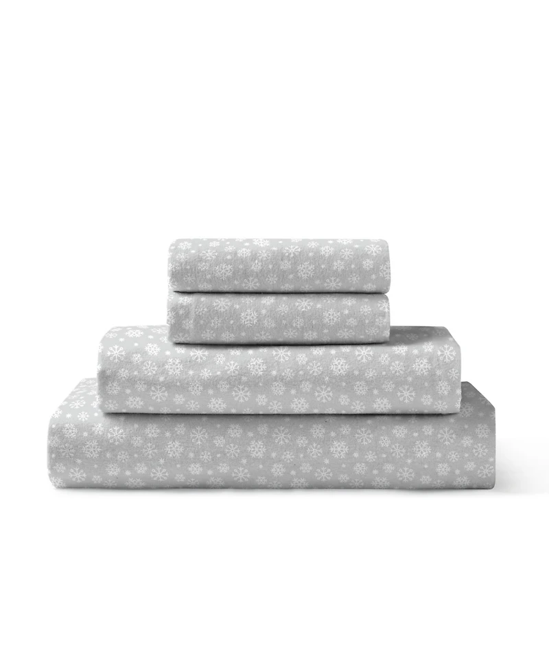 Brielle Home Cotton Flannel 4-Pc. Sheet Set, California King