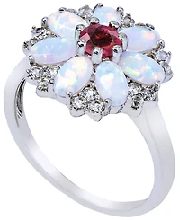 Women's Flower Ring in Sterling Silver