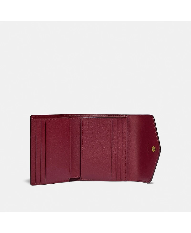 Coach Wyn Small Leather Wallet In Colorblock Signature Canvas