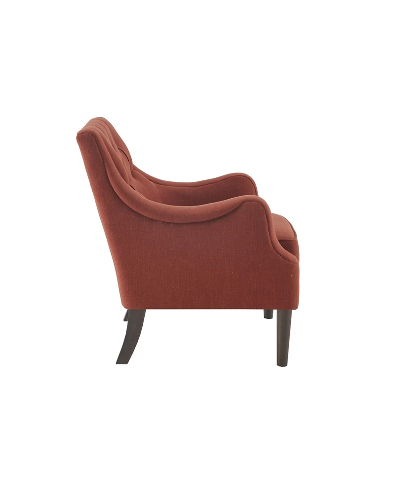 Madison Park Qwen 33.5" High Button Tufted Accent Chair